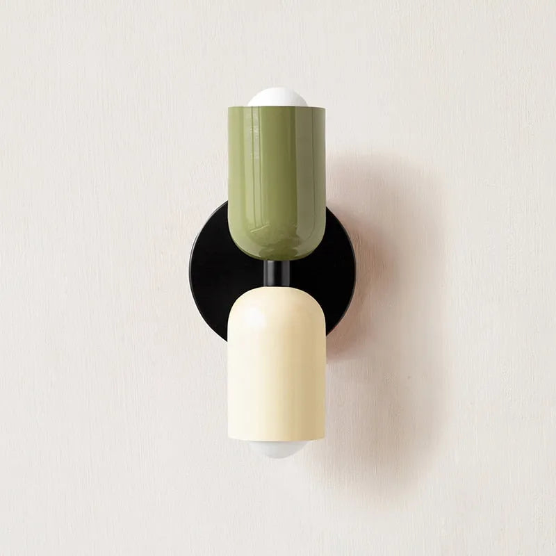 Colourful Hand Blown Glass Wall Light