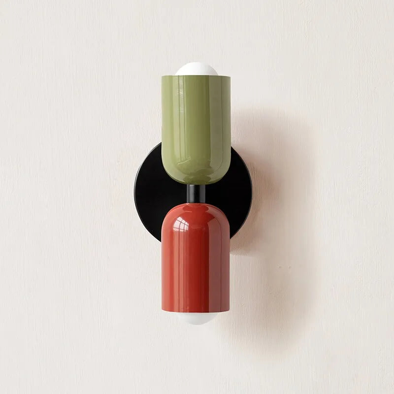 Colourful Hand Blown Glass Wall Light