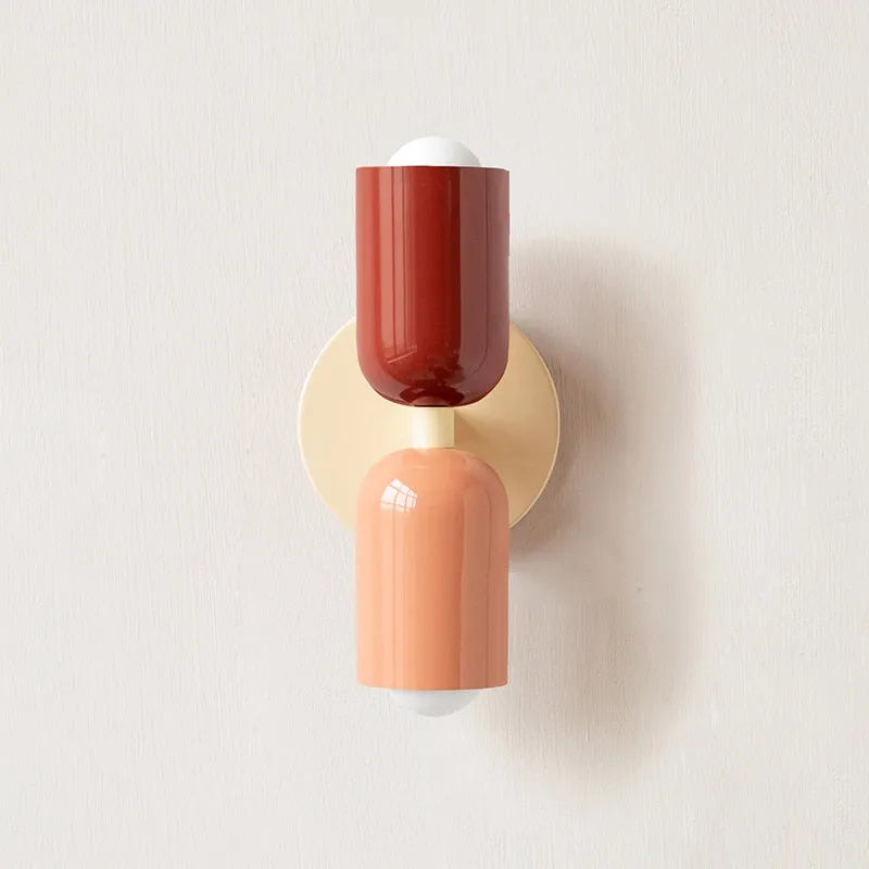 Colourful Hand Blown Glass Wall Light
