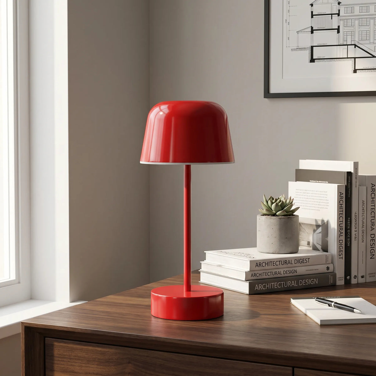 Colourful Iron Cordless Table Lamp