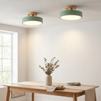 Colourful Round Wood Ceiling Light