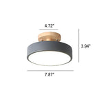 Colourful Round Wood Ceiling Light