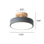 Colourful Round Wood Ceiling Light