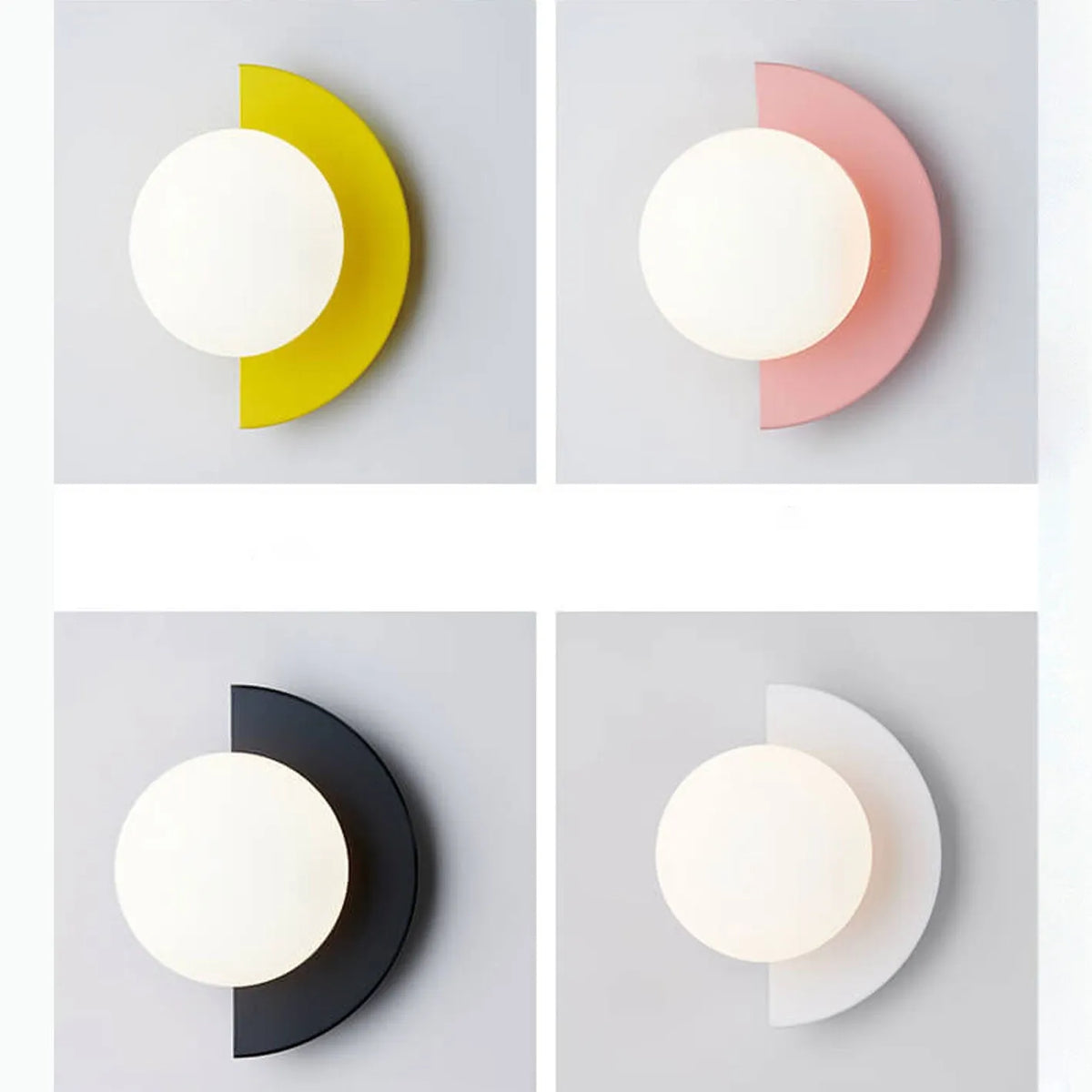 Colourful Sphere Glass Wall Sconce