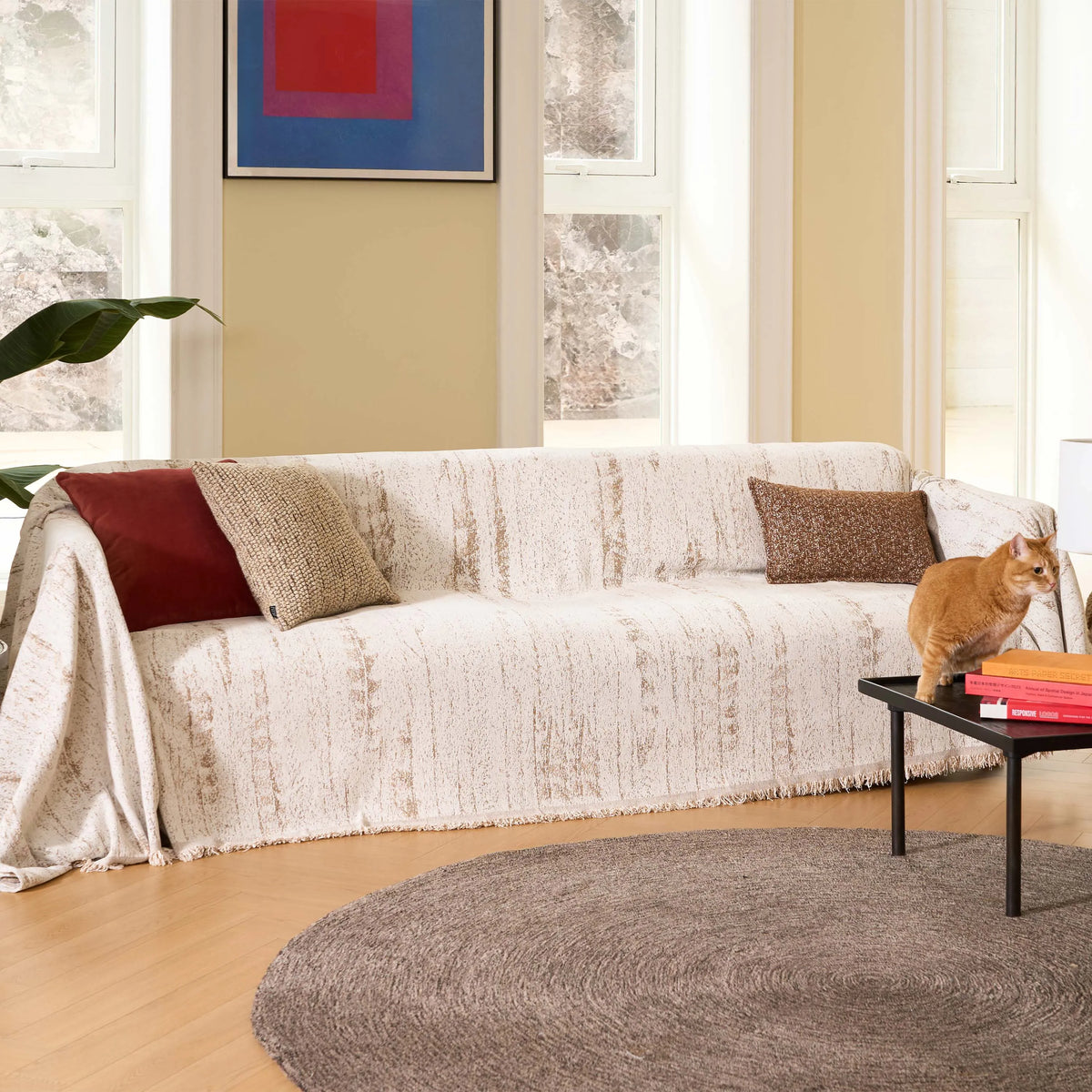 Contemporary Abstract Sofa Throw