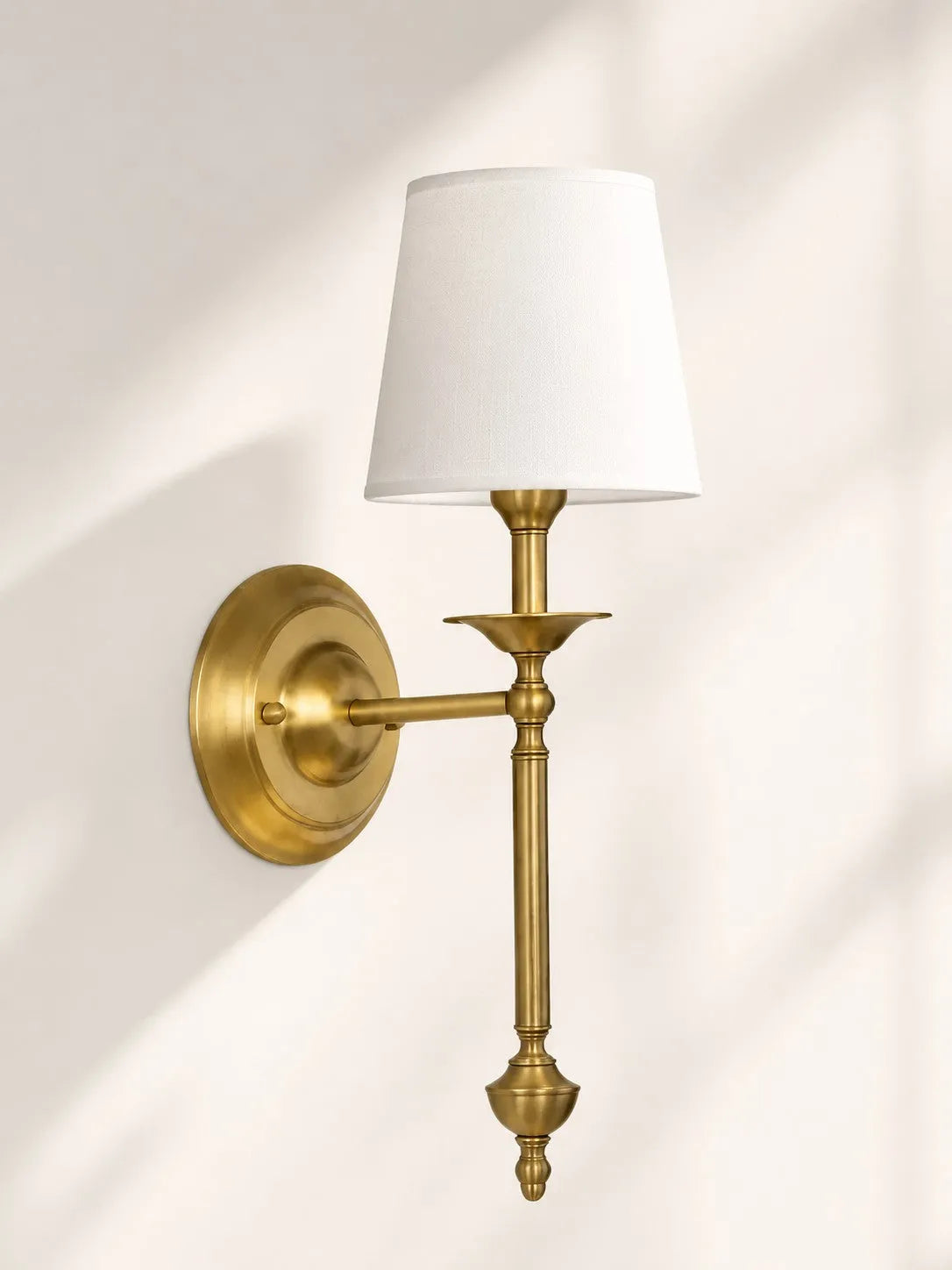 Copper Fabric Drum Wall Light