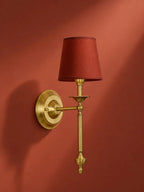 Copper Fabric Drum Wall Light