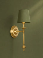 Copper Fabric Drum Wall Light