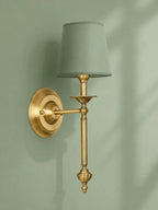 Copper Fabric Drum Wall Light