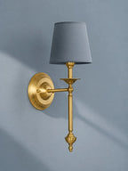 Copper Fabric Drum Wall Light