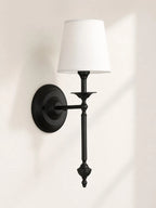 Copper Fabric Drum Wall Light