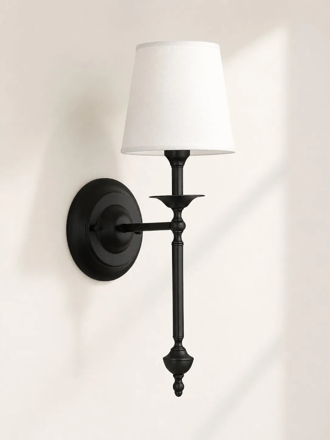 Copper Fabric Drum Wall Light