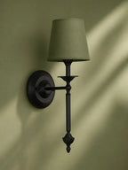 Copper Fabric Drum Wall Light