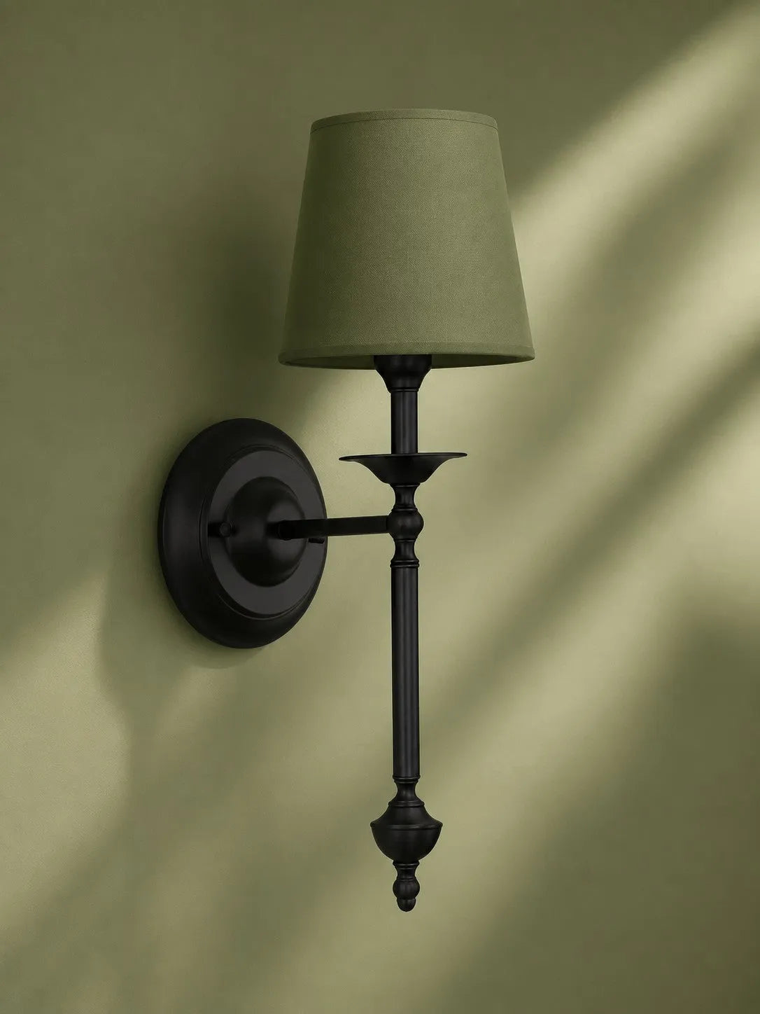 Copper Fabric Drum Wall Light