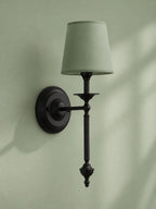 Copper Fabric Drum Wall Light