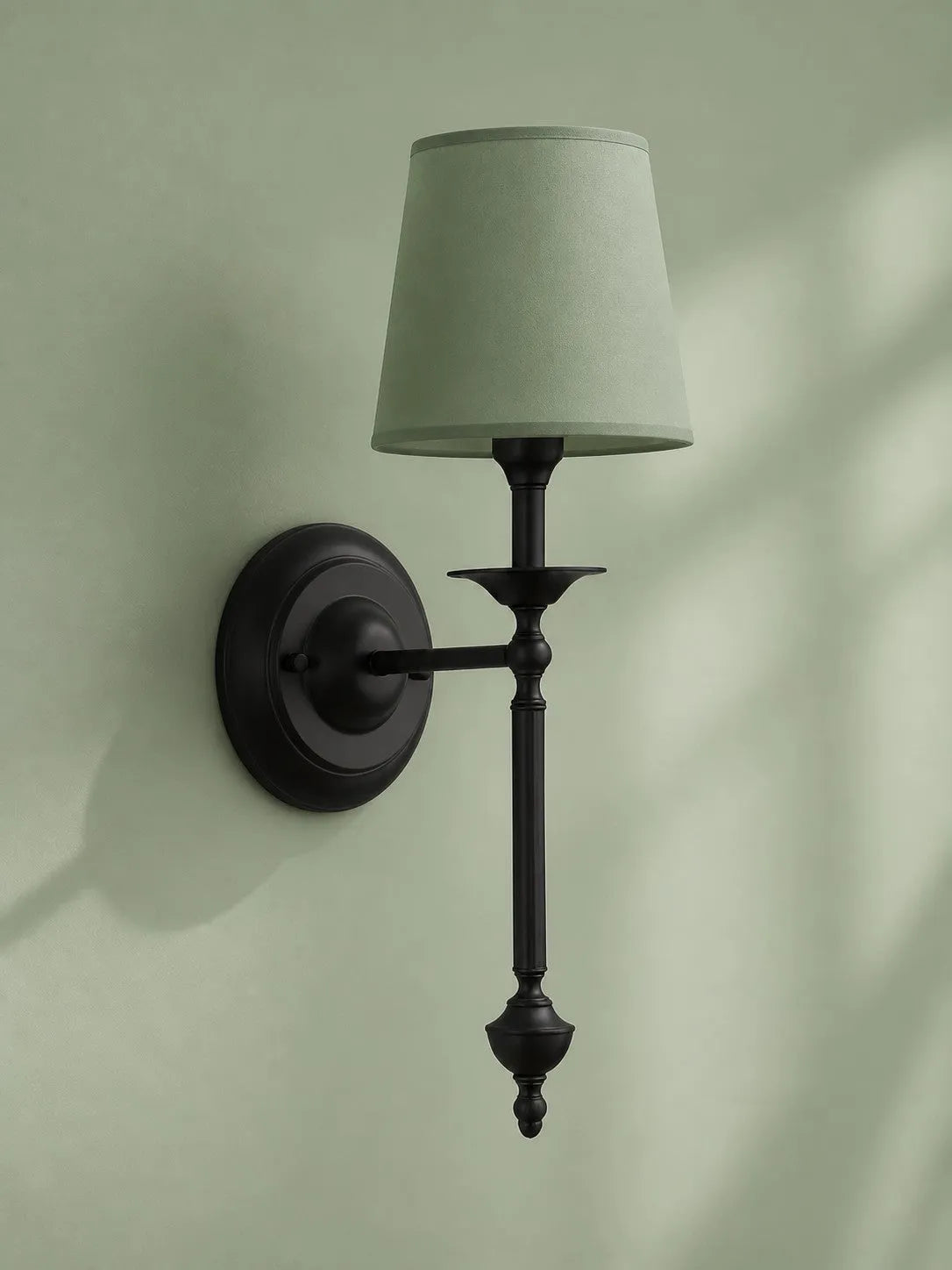 Copper Fabric Drum Wall Light