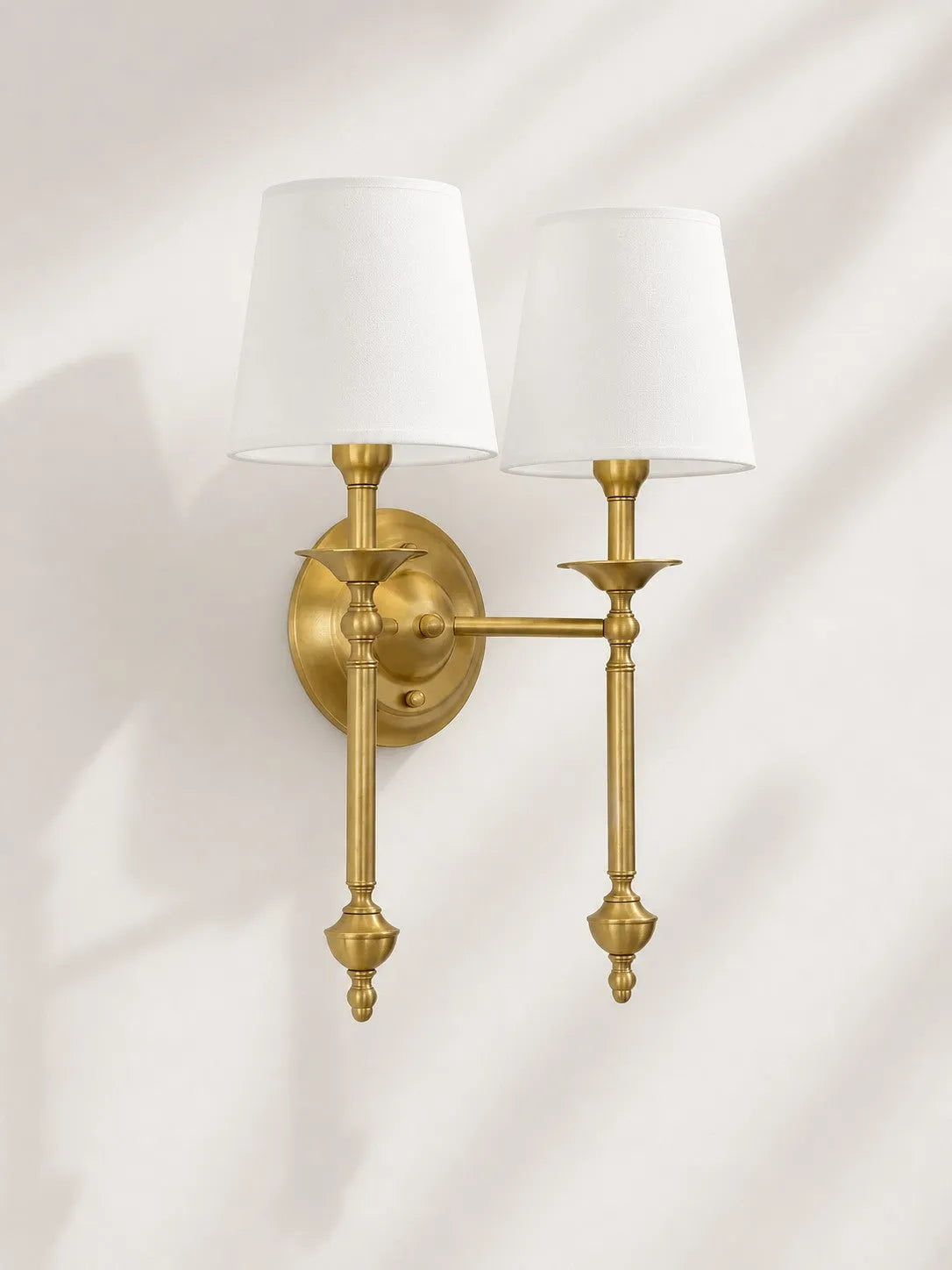 Copper Fabric Drum Wall Light