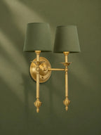 Copper Fabric Drum Wall Light