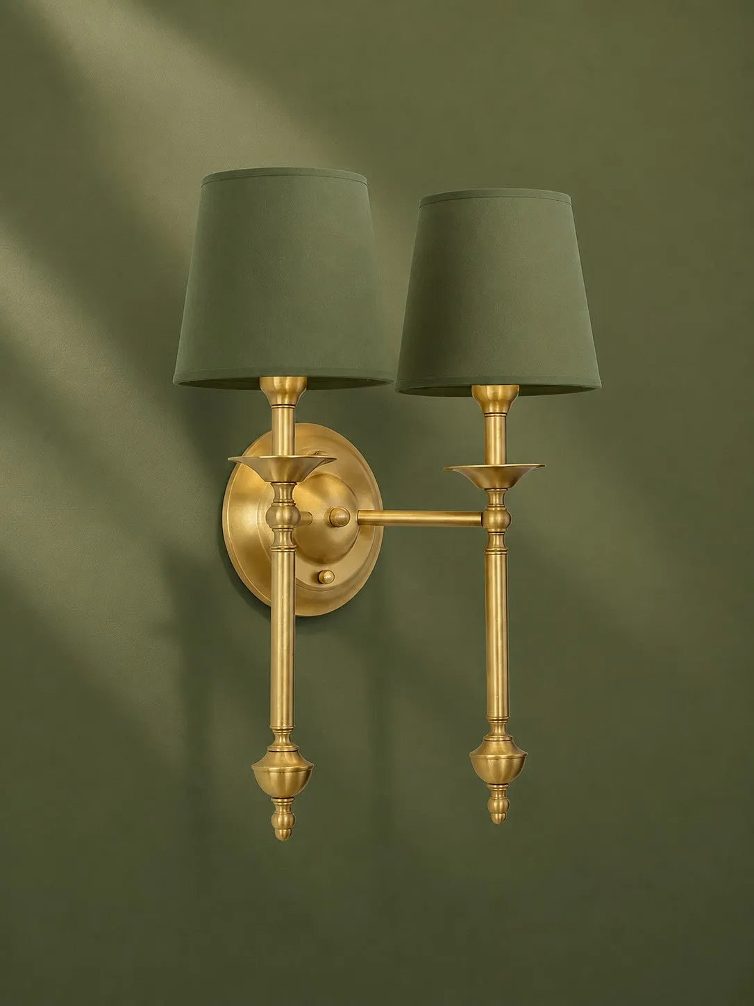 Copper Fabric Drum Wall Light