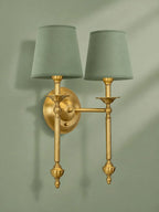 Copper Fabric Drum Wall Light