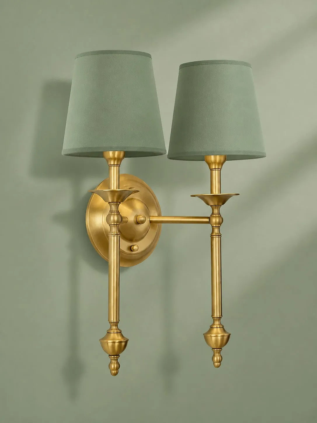 Copper Fabric Drum Wall Light