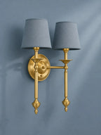 Copper Fabric Drum Wall Light