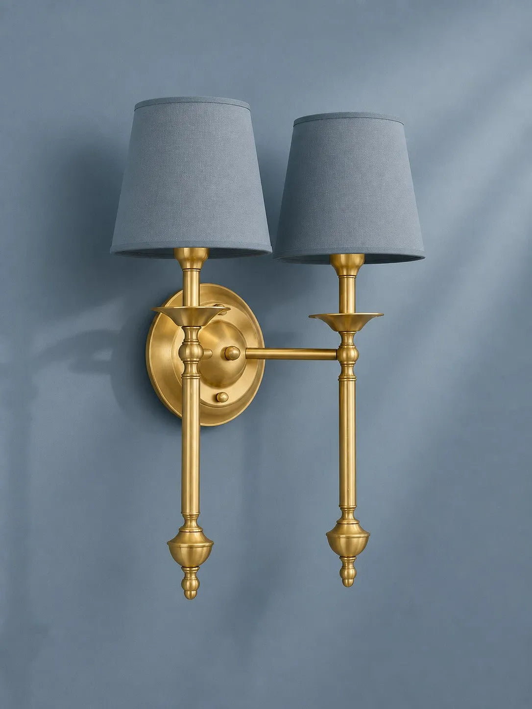 Copper Fabric Drum Wall Light