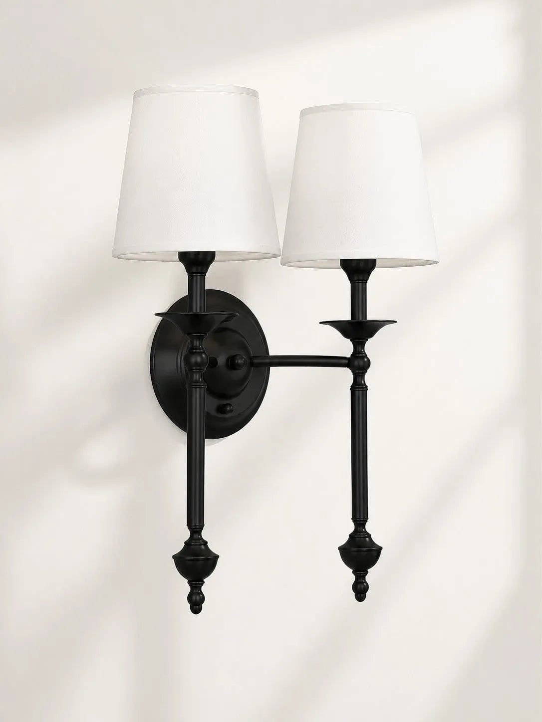 Copper Fabric Drum Wall Light