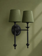 Copper Fabric Drum Wall Light