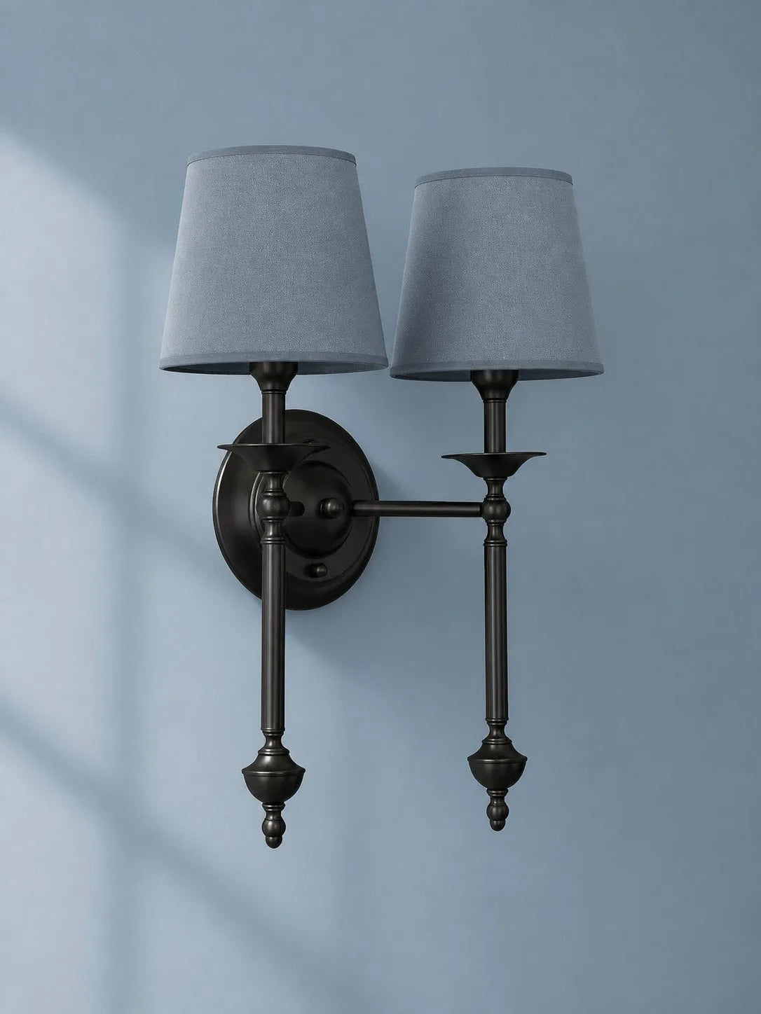 Copper Fabric Drum Wall Light