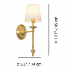 Copper Fabric Drum Wall Light