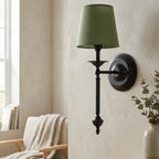 Copper Fabric Drum Wall Light