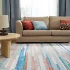 Coral Refraction Lightweight Rug