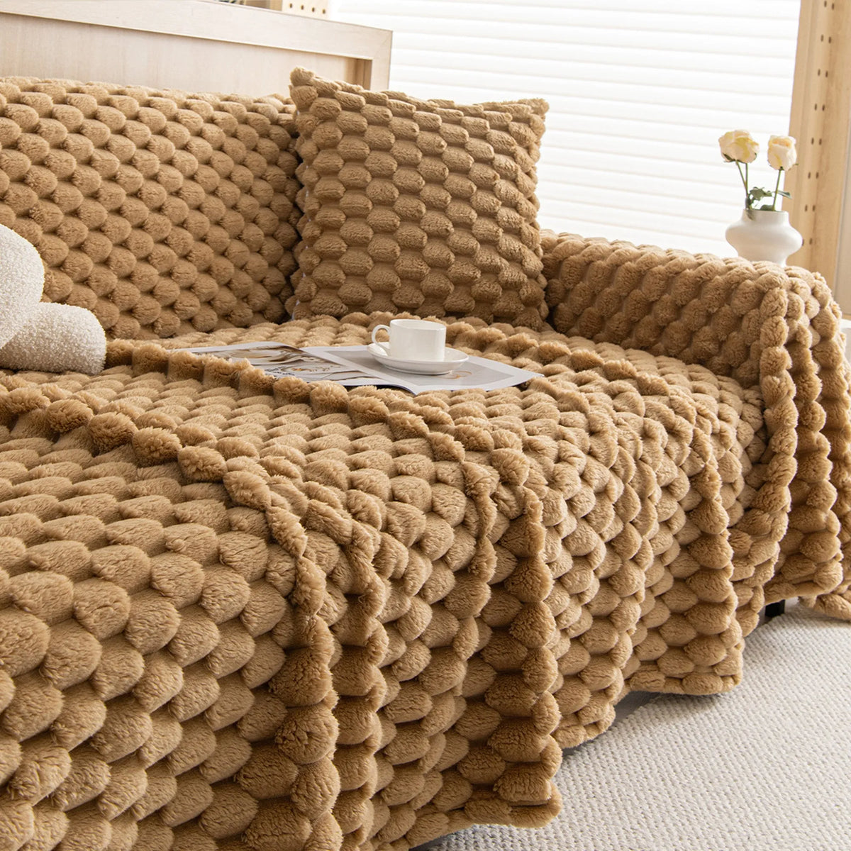 Cosy Plush Oversized Sofa Cover