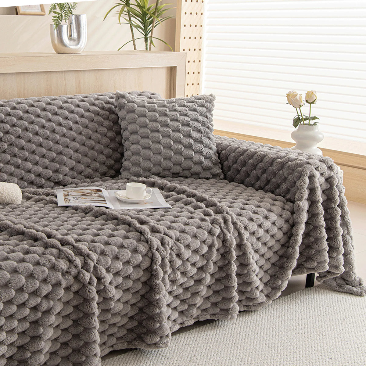 Cosy Plush Oversized Sofa Cover