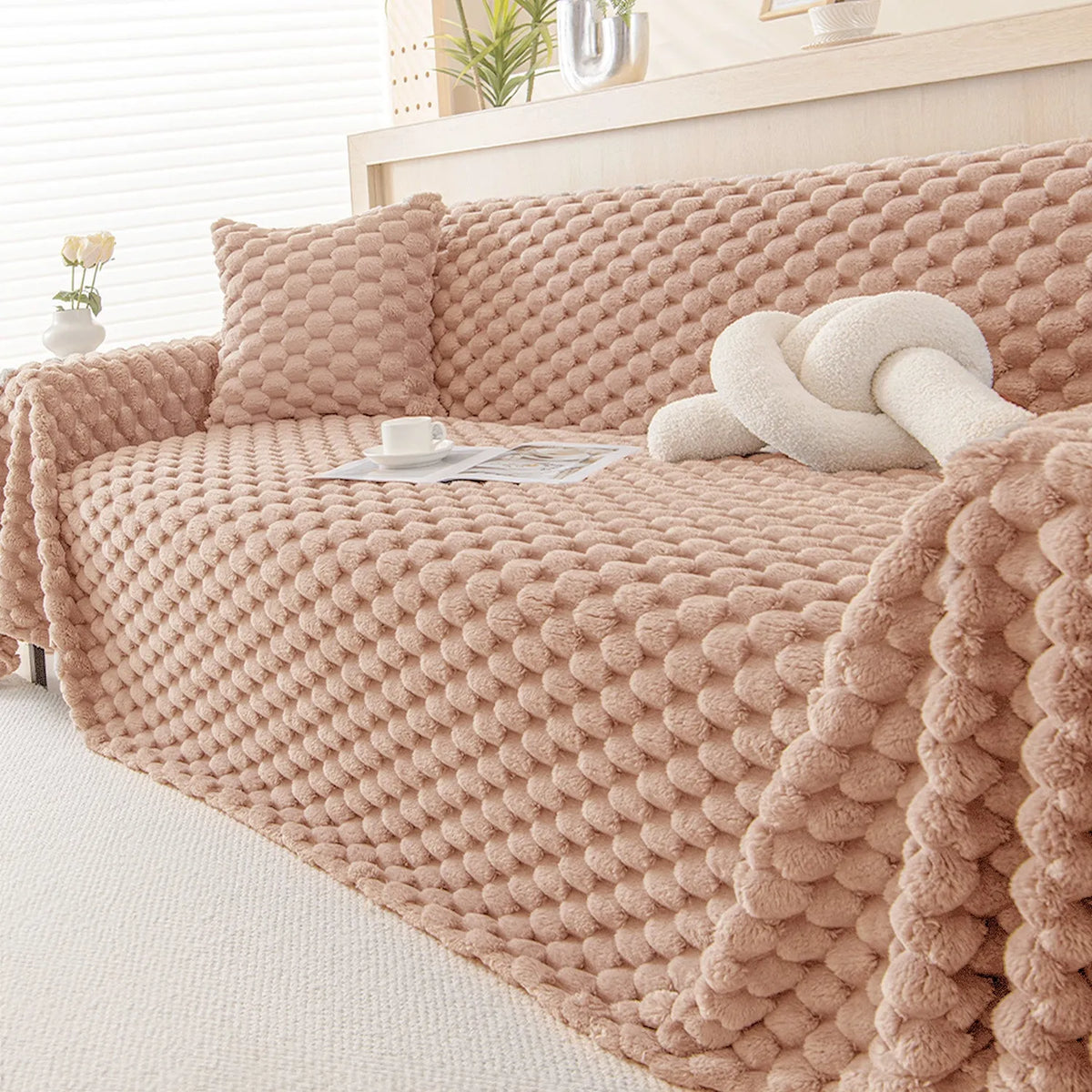 Cosy Plush Oversized Sofa Cover