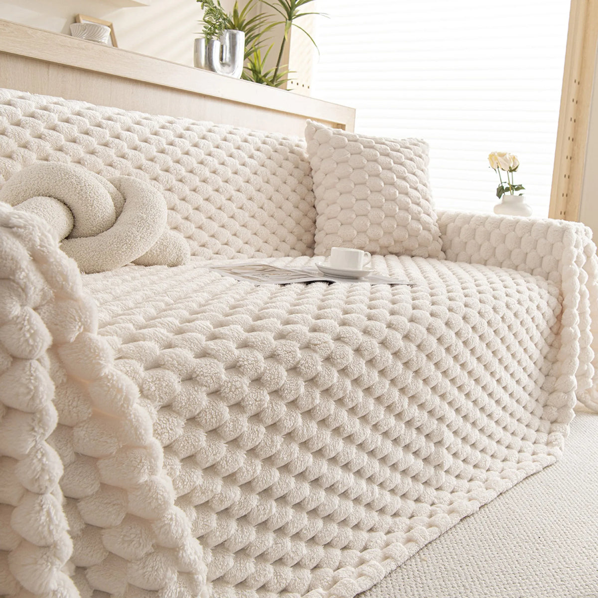 Cosy Plush Oversized Sofa Cover