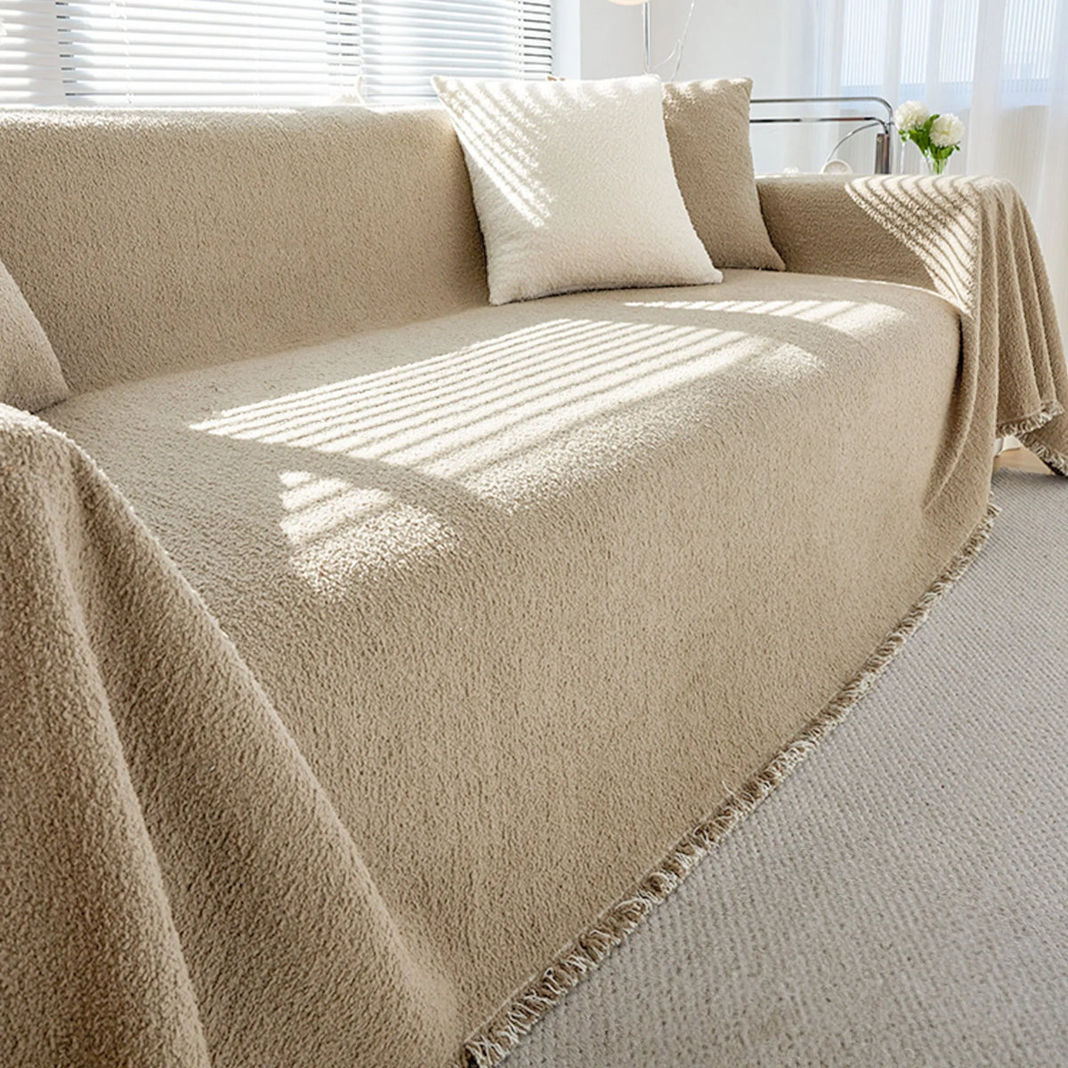 Cosy Winter Plush Chenille Sofa Cover