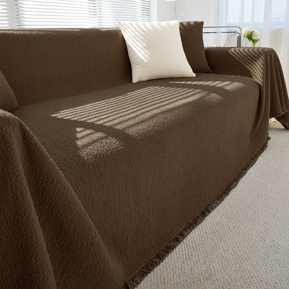 Cosy Winter Plush Chenille Sofa Cover