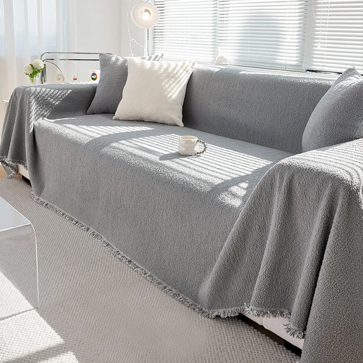 Cosy Winter Plush Chenille Sofa Cover