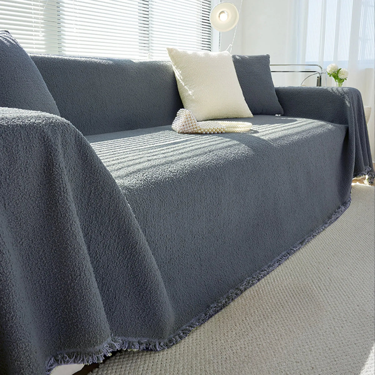 Cosy Winter Plush Chenille Sofa Cover