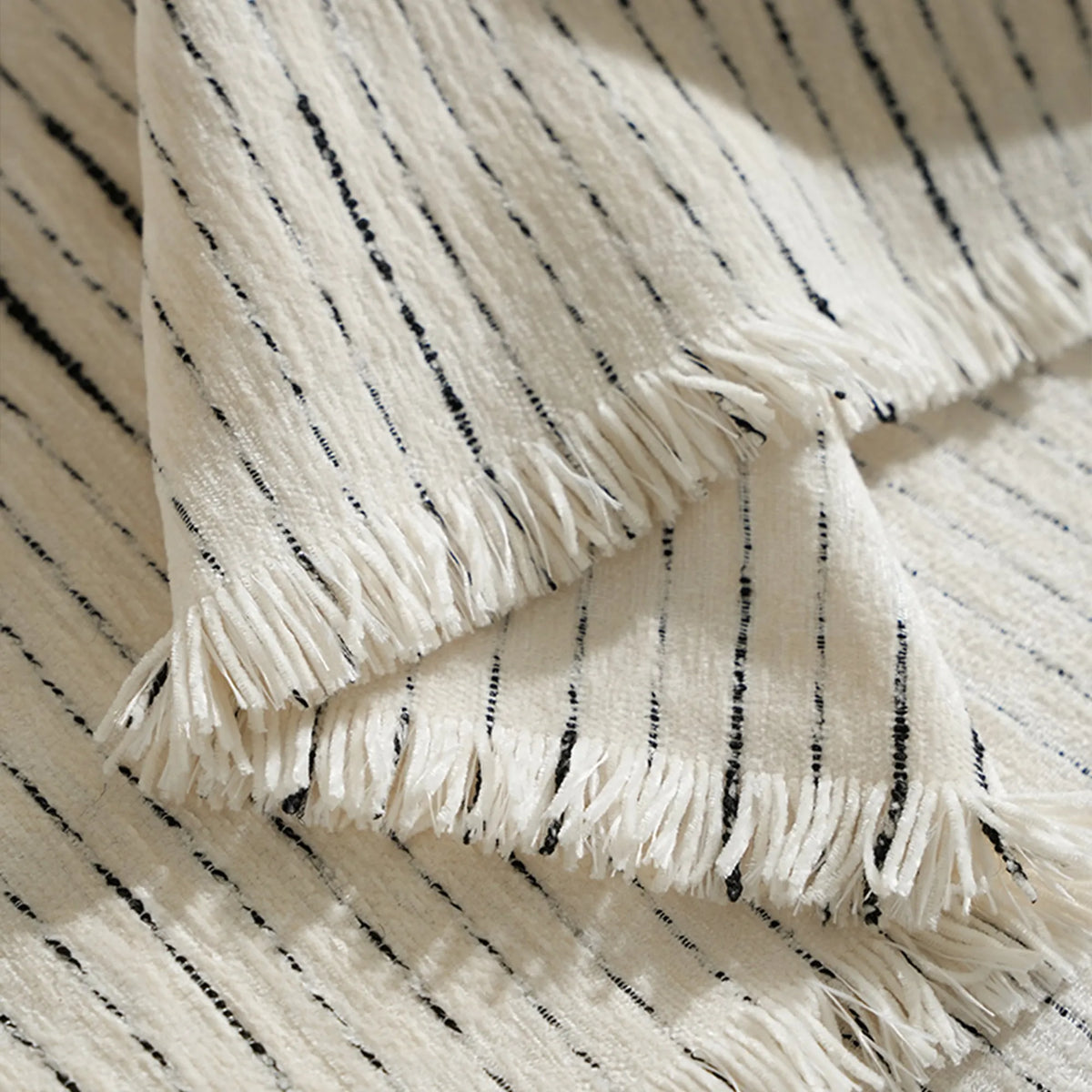 Cream Dashed Line Jacquard Sofa Cover