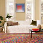 Cream Dashed Line Jacquard Sofa Cover