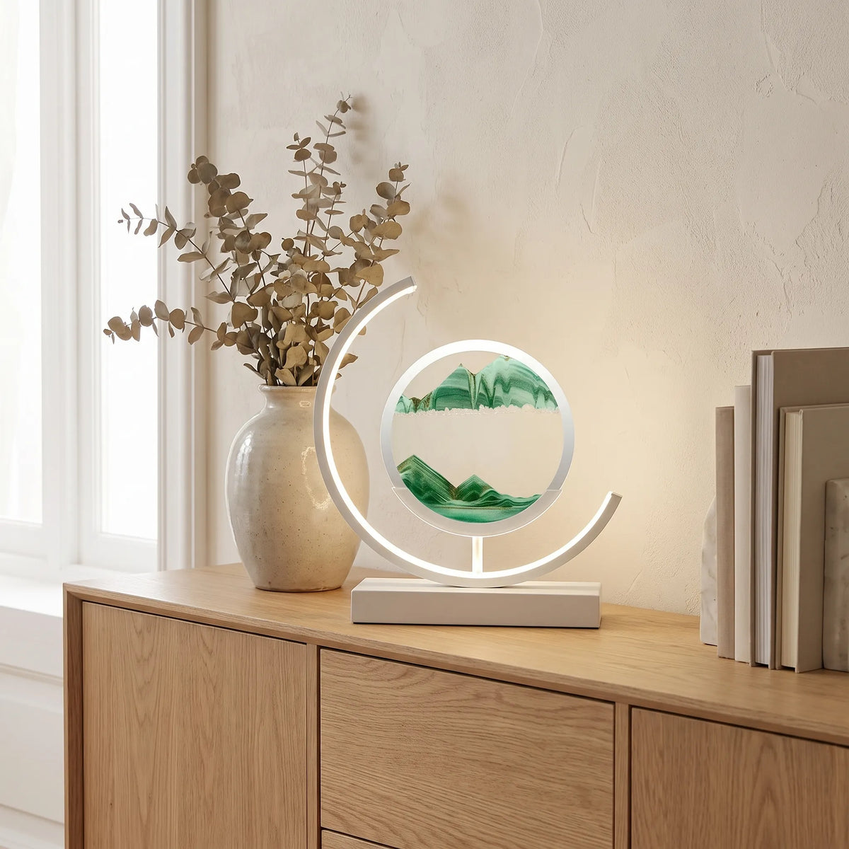 Crescent Moon Sand Art Lamp