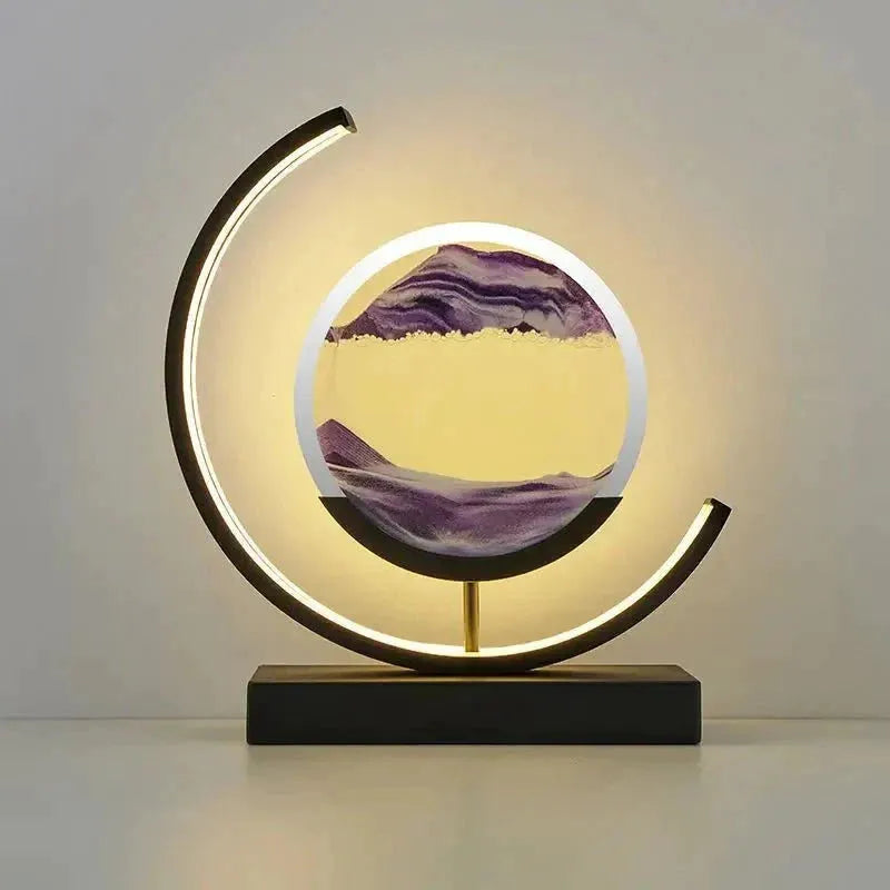Crescent Moon Sand Art Lamp