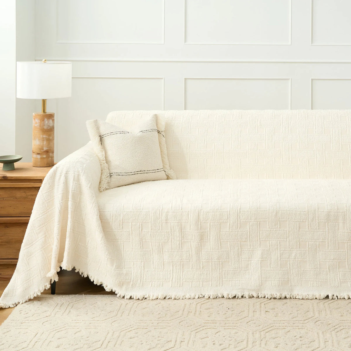 Crosshatch Chenille Winter Sofa Cover