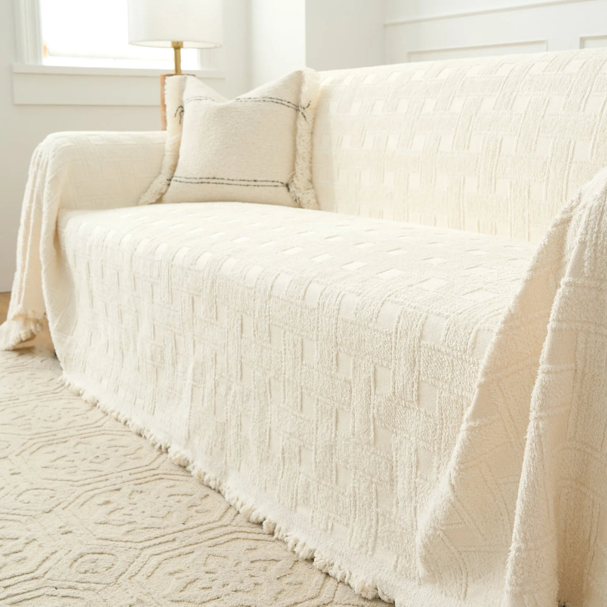 Crosshatch Chenille Winter Sofa Cover