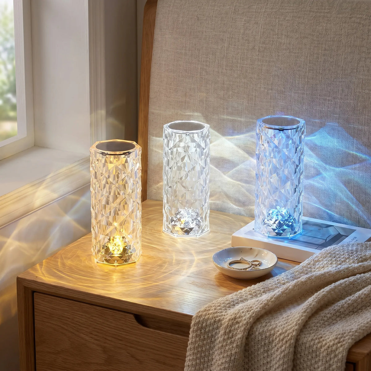 Crystal 16 Colour Touch Lamp