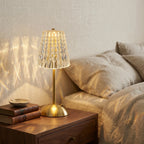 Crystal Gold Rechargeable Table Lamp