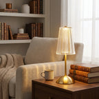 Crystal Gold Rechargeable Table Lamp